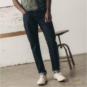 Taylor Stitch The Slim Jean Selvedge Denim Rigid Button Fly Dark Indigo Mens 36